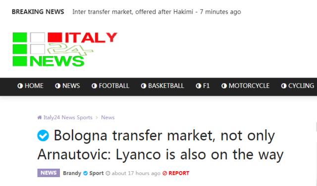 开云体育-意媒曝博洛尼亚“中超顶薪”强挖阿瑙 但还需一条件